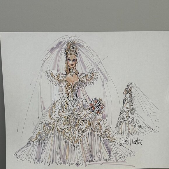 NIB 1992 Empress Bride Barbie by Bob Mackie Mattel #04247 - Picture 10 of 16